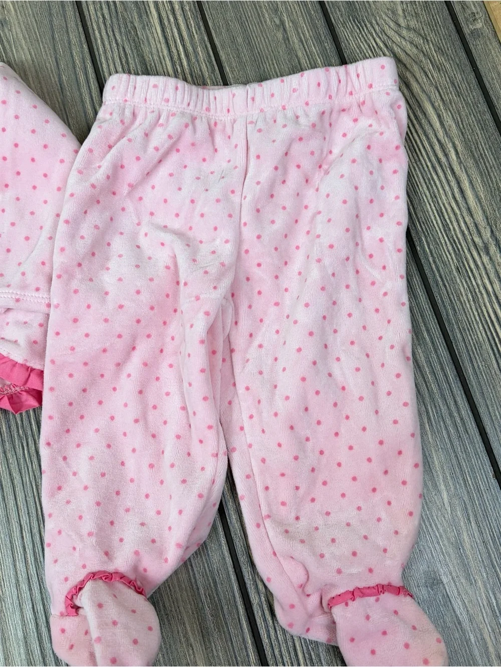 Vintage Y2K Babies R Us Pink Velvet Baby Set Sz 6 months